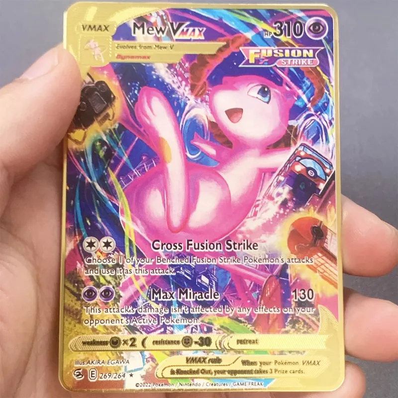ภาษาอังกฤษโลหะการ์ด Pokemon DIY Arceus Mewtwo Charizard Pikachu เหล็กเงา Pokémon GX Vmax EX เกมคอลเลกชันเด็กการ์ดของเล่นของขวัญ — image 27