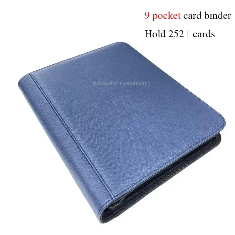 Pengikat Toploader 4 Poket TCG untuk PKM Memegang Toploaders 112+ 3"X4" Pemegang Kad Kulit Poket Bermuka Dua untuk Kad PTCG MTG — image 9