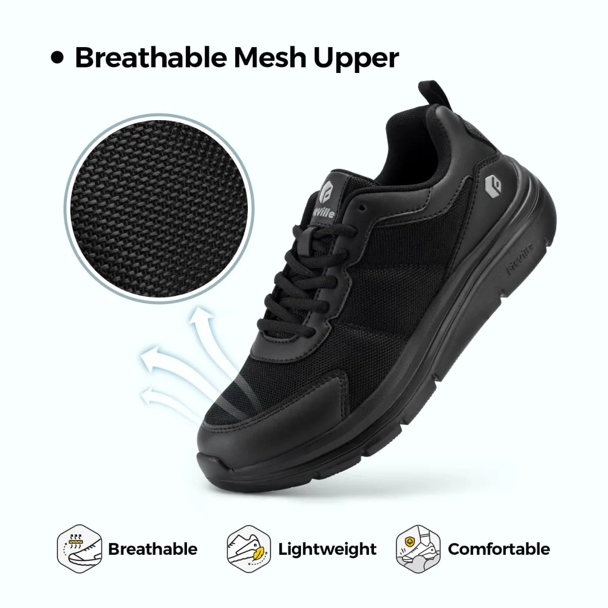 FitVille Men's Walking Shoes Wide Width Max Cushioning Lightweight Sneakers Sport Shoes for Plantar Fasciitis Pain Relief — image 6