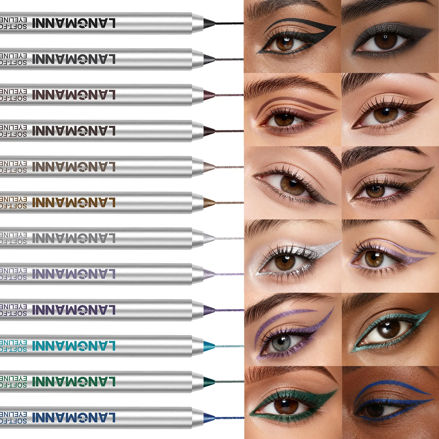 Matita gel per eyeliner brillante perlescente, impermeabile e resistente al sudore, a lunga durata, liscia e facile da colorare, trucco per gli occhi delle donne — image 3