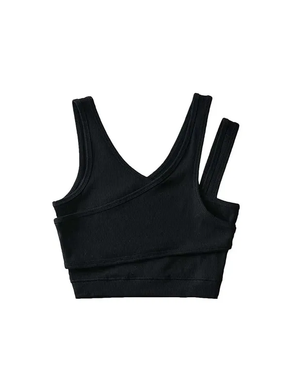 Sexy Camis Solid Knit Short Hollow Out Sleeveless Tank Tops — image 5
