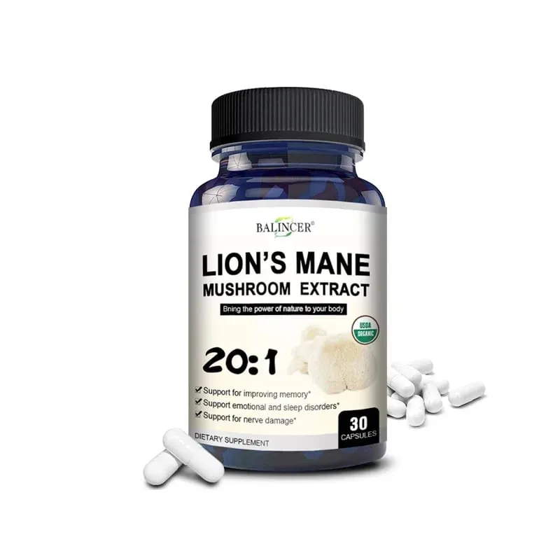 Lion's Mane - Nootropic Brain Memory & Boosts Immune System & Stress Relief Mood and Sleep Health Fights Stress Non-GMO — image 8