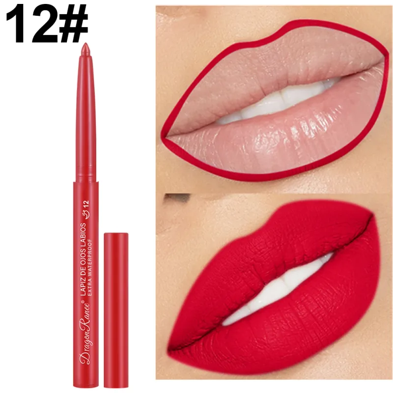 Lip Liner Lipstick Pen Waterproof Long-Lasting Contouring Lip Pencil Matte Finish Beginner Automatic Lip Liner Bean Paste Color Contouring Pen Automatic Rotating Lip Liner — image 8
