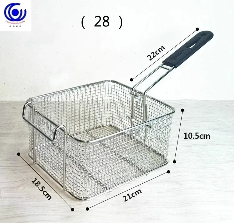 Stainless Steel Fryer Screen French Fries Frame Square Filter Net Encrypt Colander Shaped Frying Basket Fryers Meshed — image 15