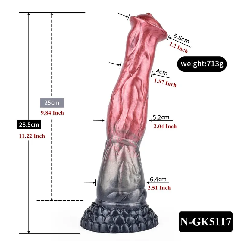 Dildo Kuda Silikon Palam Dubur Zakar Panjang Simpul Besar G-spot Perangsang Faraj dengan Cawan Sedut Mainan Seks Dewasa untuk Wanita Lelaki
