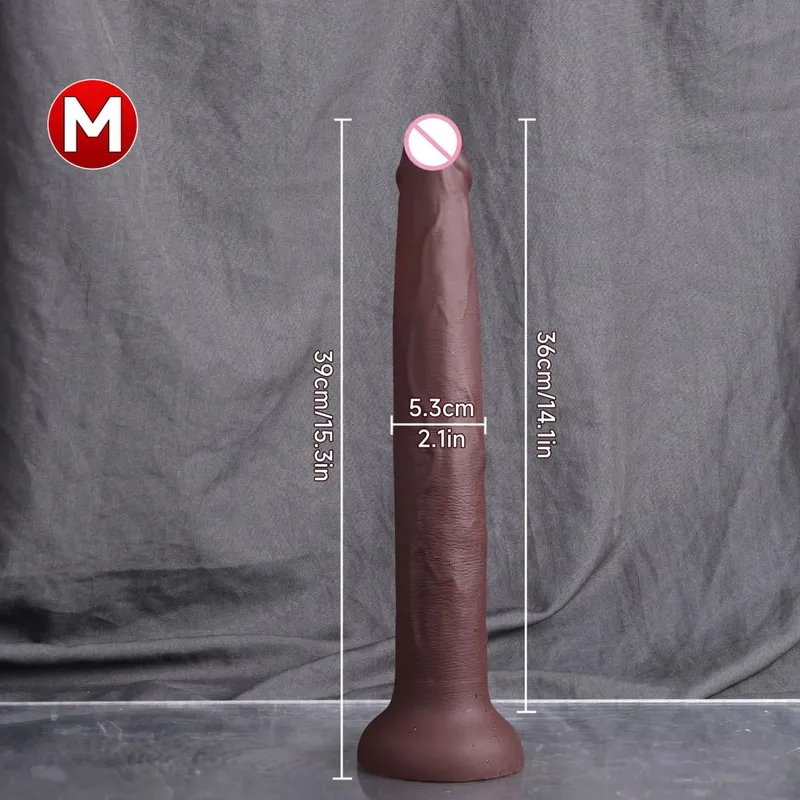 Dlouhé dildo Realistický tvar hada Jedna vrstva Silikon Velký penis Měkký Anální Sex Hračky Přísavka Dick pro ženy Bod G Orgasmus 18+