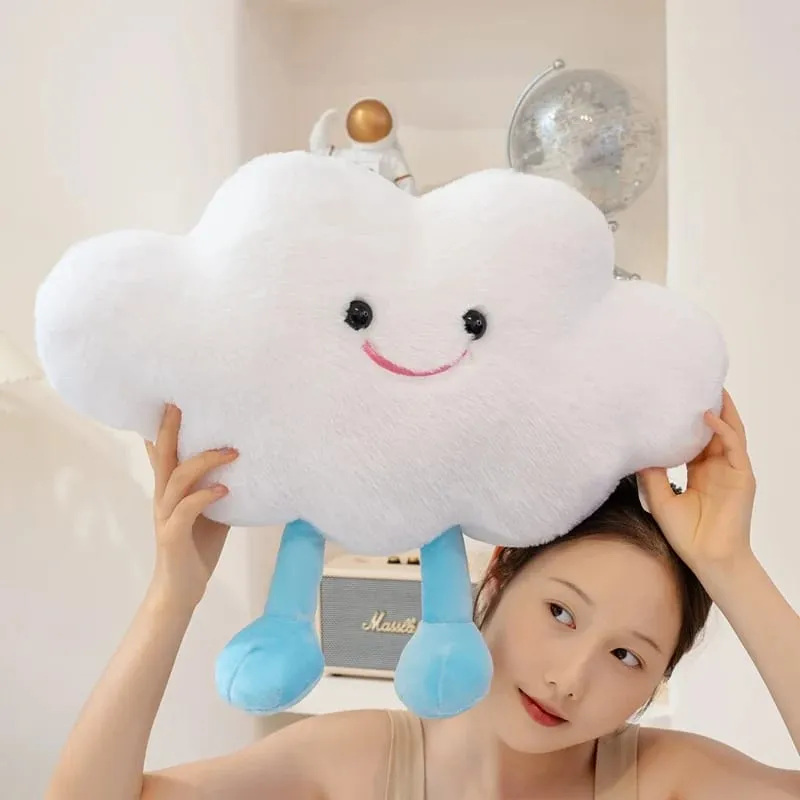 Lovely Smile Moon and Cloud Plush Pillow Comfortable Sofa Cushion Stuffed Soft Doll Home Car Decor Gift — image 5