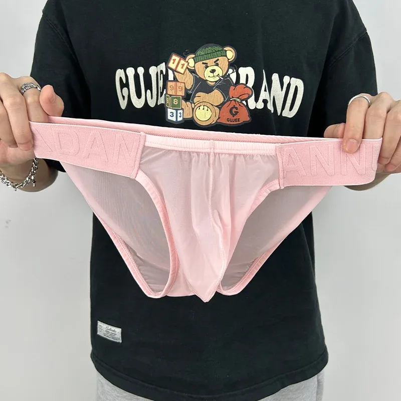 Sexy Men Bikini Briefs Man Underpantsr Slip Transparent Mesh Underwear Male Cuecas Men's Panties Ultra-thin Gays Sports Briefs — image 19