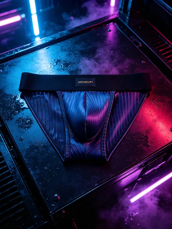 3PCS Men's 3D Pouch Briefs Vertical Stripe Satin Mesh Combo High Elastic Waist Simple Fashion Home Daily Underwear — image 13