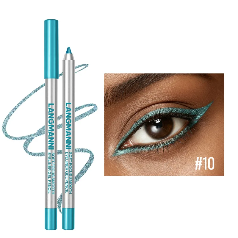 Matita gel per eyeliner brillante perlescente, impermeabile e resistente al sudore, a lunga durata, liscia e facile da colorare, trucco per gli occhi delle donne — image 17