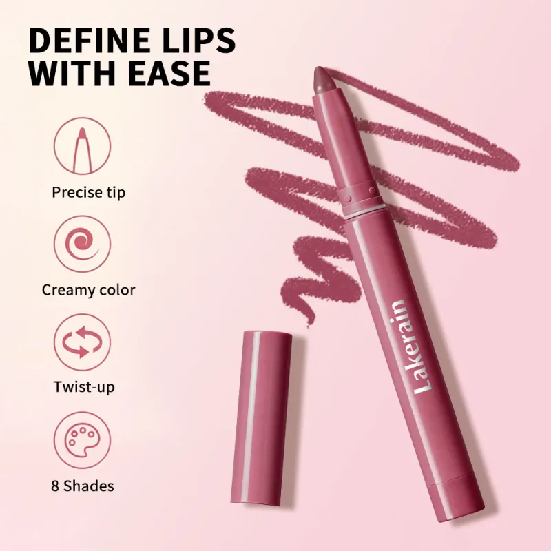 Cream Lip Liner Long Lasting Wear Waterproof Sweat-resistant Fast-setting Rich Pigmented Color Smooth Matte Texture Lip Liner — image 4