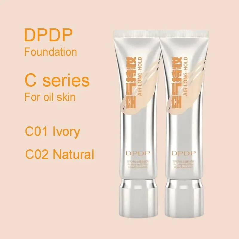 30ml DPDP Long-wear Liquid Foundation + F4 Dual-ended Foundation Makeup Brush Set Long Lasting Coverage Base Cosmetic Applicator