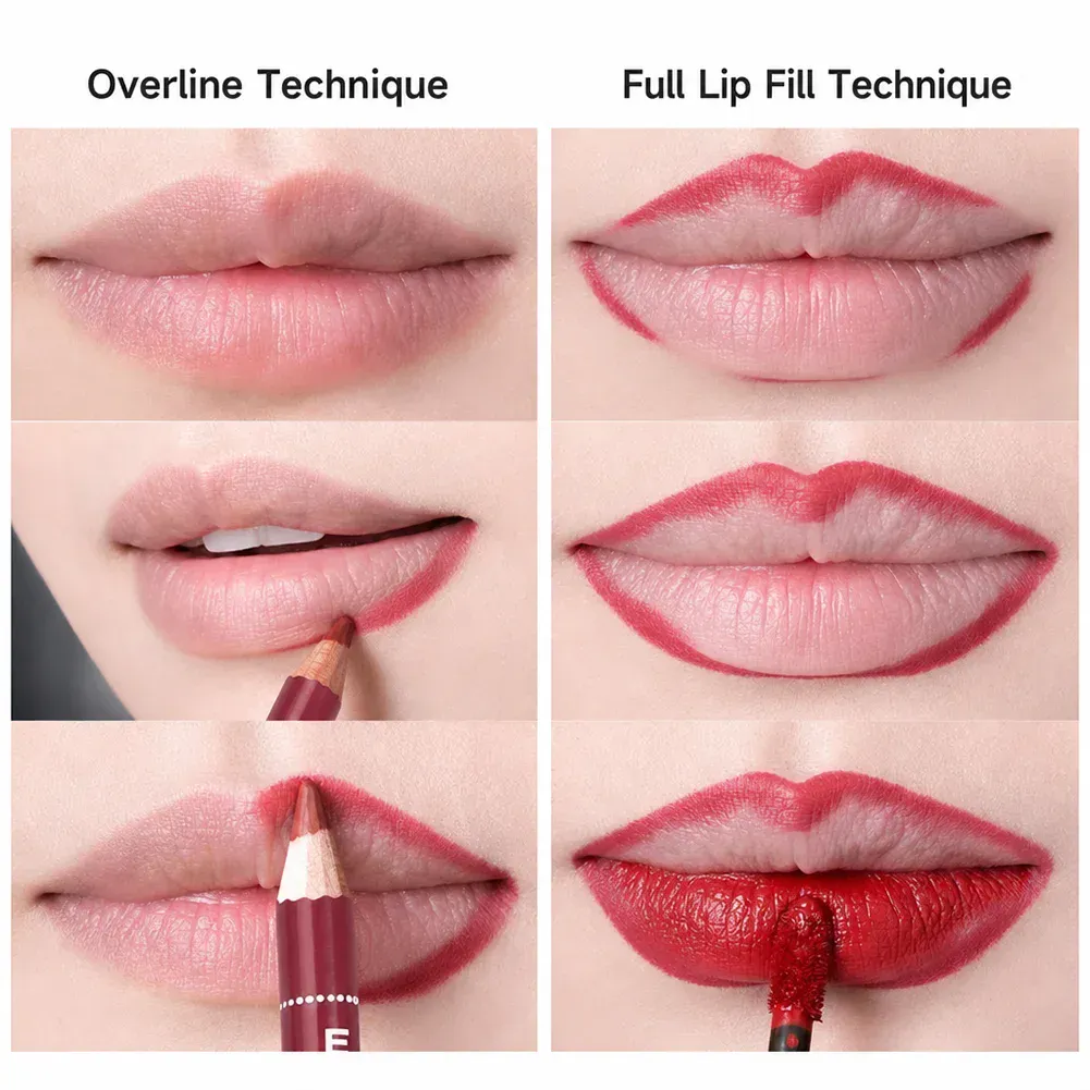 Waterproof Lip Liner Matte Nuede Red Long Lasting Makeup Pens Non-stick Cup Lipstick Women Party Makeup Lip Cosmetics — image 6