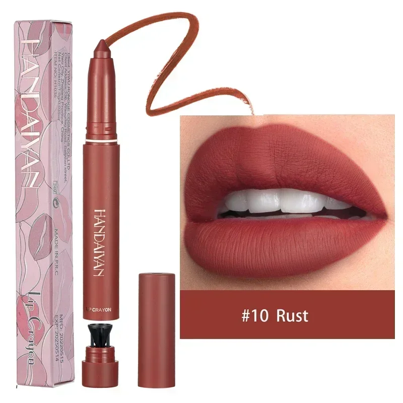 Nude Brown Lipliner Pen Waterproof Sexy Red Matte Contour Tint Lipstick Lasting Non-stick Cup Lipliner Pen Lips Makeup Cosmetic — image 21