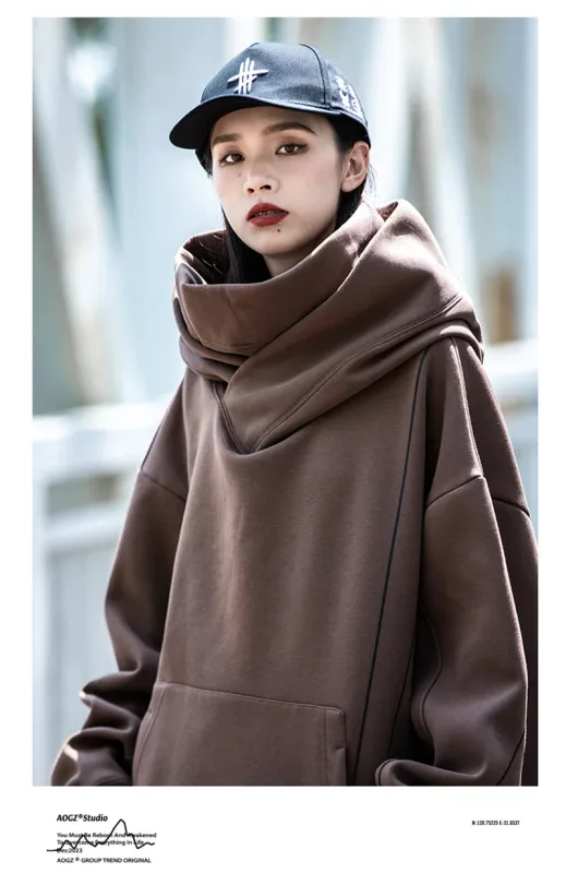 Autumn Men's Windbreaker Turtleneck Hooded Sweatshirts New Japanese Ninja Hoodies Women Line Print Oversized Y2K Vintage Hoodie — image 16