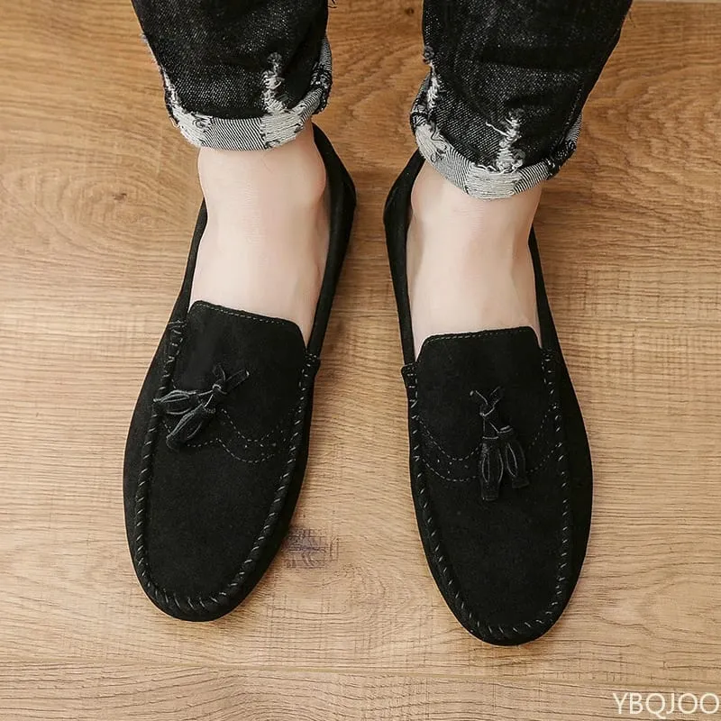 Men's Casual leather Shoes Soft soled driving lazy Loafers Versatile trendy flats Fashion lightweight Male shoes Zapatos ladies — image 4