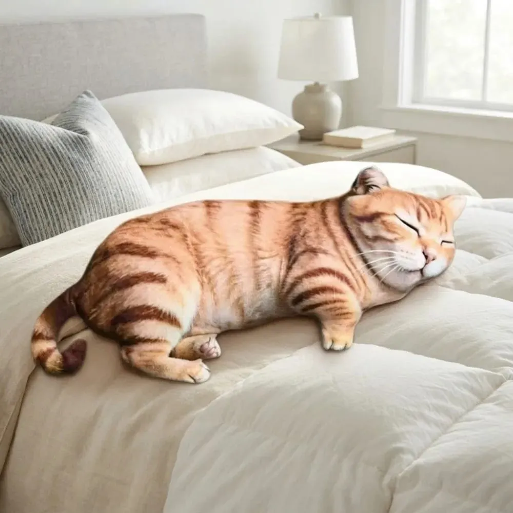 Plush Material Animal Body Pillow 40cm Size PP Cotton Filled Poultry Throw Pillows Cute Design Cat Pattern — image 5