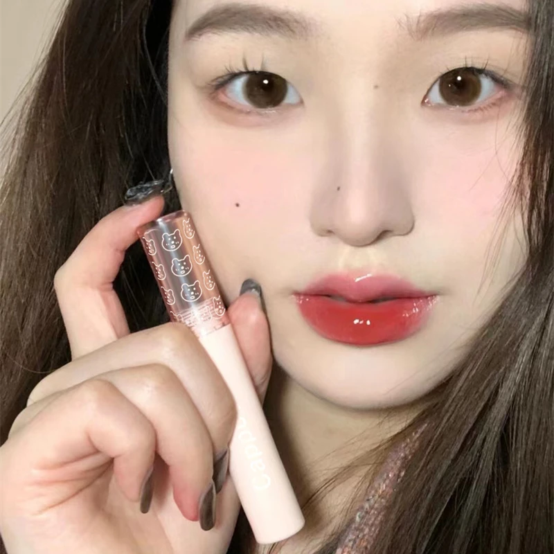 1PC Mirror Water Lip Gloss Cherry Pink Transparent Waterproof Long Lasting Moisturizing Nude Clear Tint Glass Lips Oil Makeup — image 6