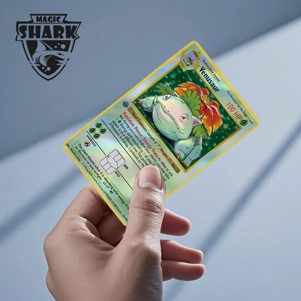 Charizard Gyarados Venusaur Blastoise Mewtwo Squirtle Snorlax Holographic Laser Credit Debit Card Film Skin Sticker — image 4