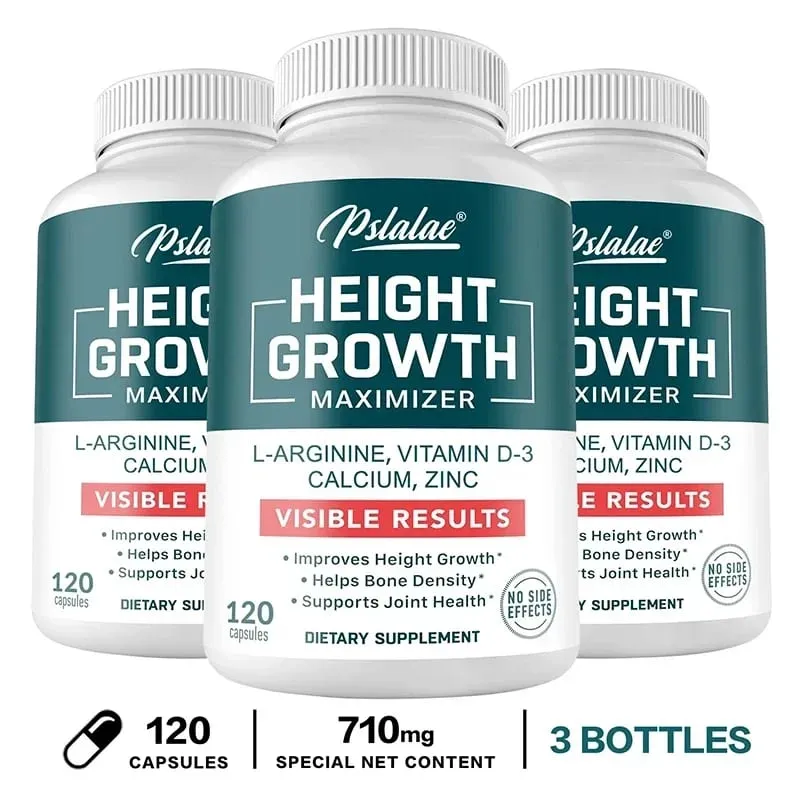 Height Growth Supplement With Vitamins and Calcium Zinc Improves Bone Strength Natural Promotes Growth Improve Immunity Vegan — image 7