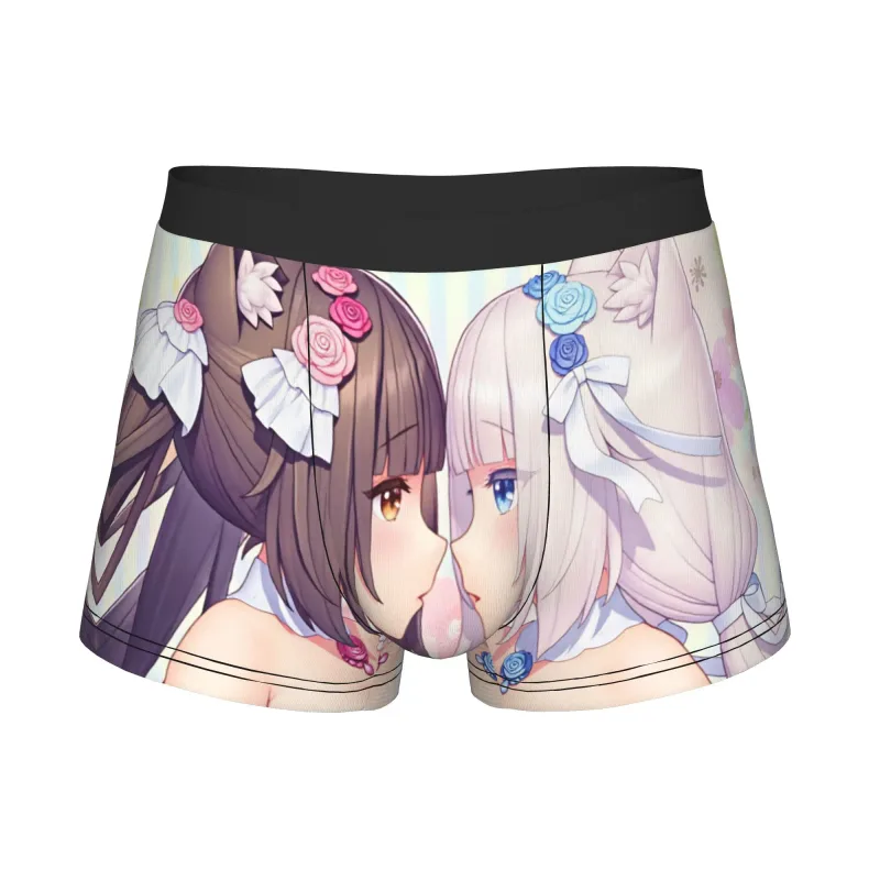 อะนิเมะ N-Nekopara Chocola วานิลลาชุดชั้นในชายพิมพ์เกมกางเกงบ็อกเซอร์กางเกงขาสั้นกางเกงกางเกงนุ่ม — image 4