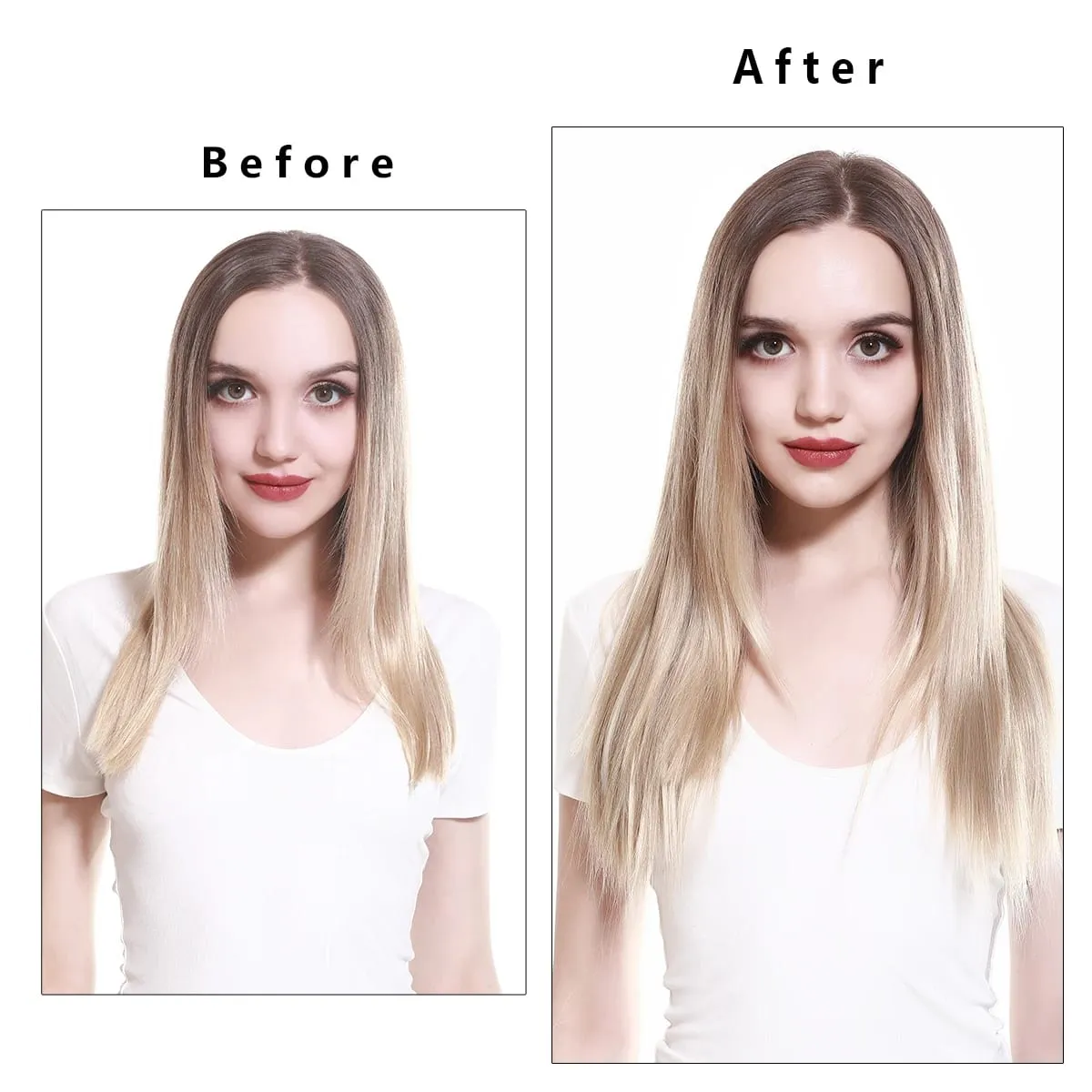 Premium Synthetic Invisible Wire Hair Extensions Heat Resistant Clips In Hairpieces Long Natural Straight Fake Hair For Woman — image 6