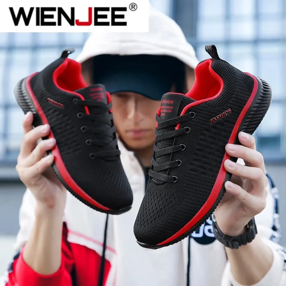 Men Running Walking Knit Shoe Casual Sneakers Breathable Sports Running Athletic Gym Lightweight Outdoor Women Shoes Size38-47 — image 4