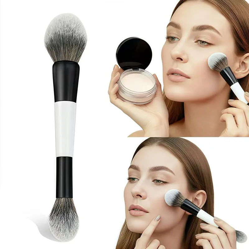 ✦ Dual-Ended Foundation Face Brush Double-ended Powder Blush Contour And Eyeshadow Concealer Makeup Brushes — image 2