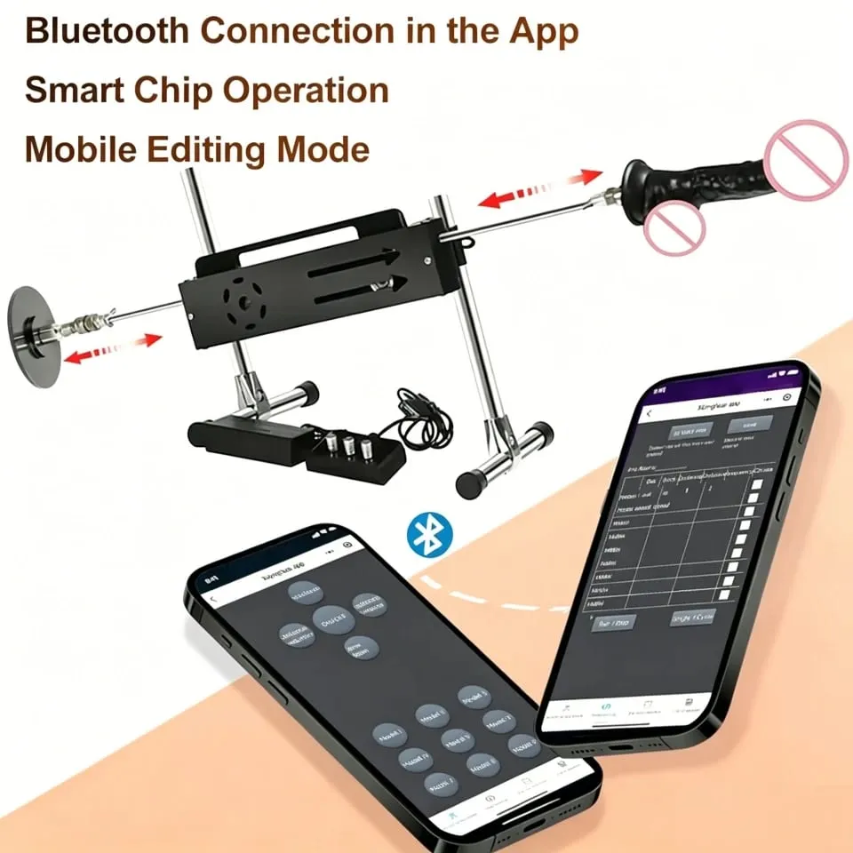 200W Super Powerful Stroke 1-15cm Automatic Masturbation Machine with Dildo Attachments Support Three Controllers Sex Machines