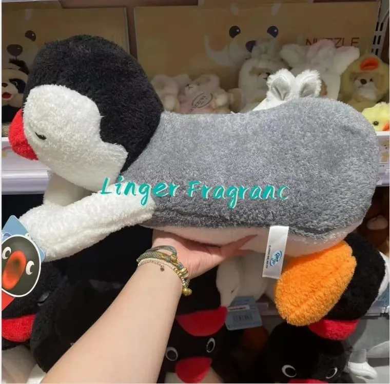 Cute Pingu Pinga Penguin Sleeping Plush Pillow Cushion For Girls Boys Kids Stuffed Animals Toys For Children Gifts 50CM