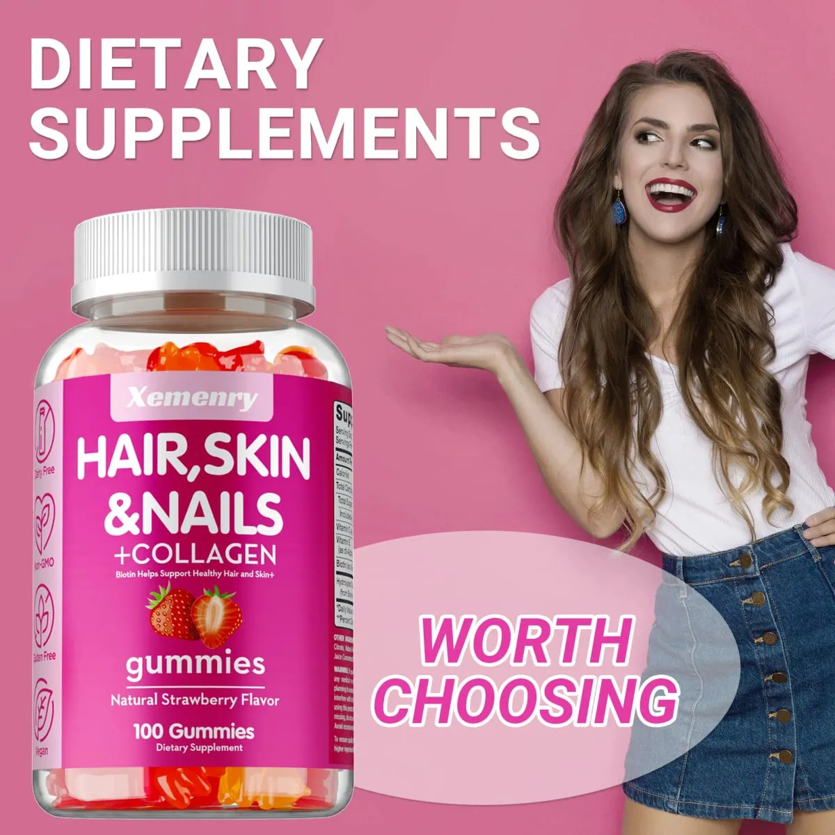 High Potency Biotin Gummies - for Healthy Hair Skin & Nails Hair Vitamins for Men & Women | Gluten Free — image 6