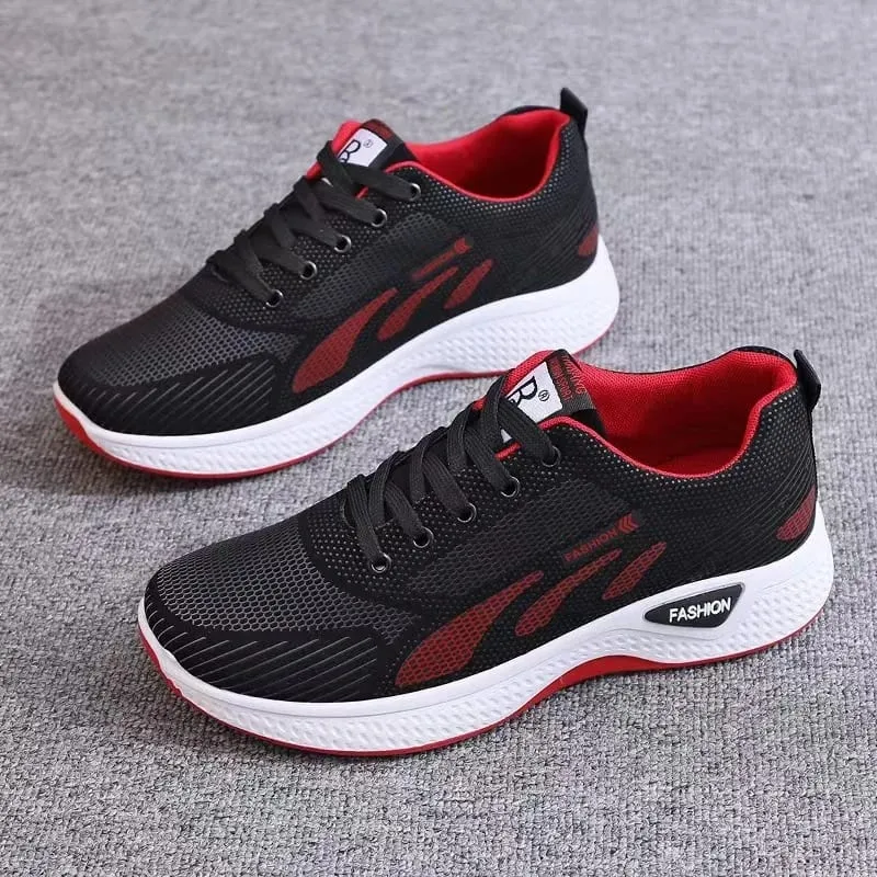 Men's concise mesh breathable lightweight casual sports shoes summer outdoor comfort soft sole running shoes male walk sneakers