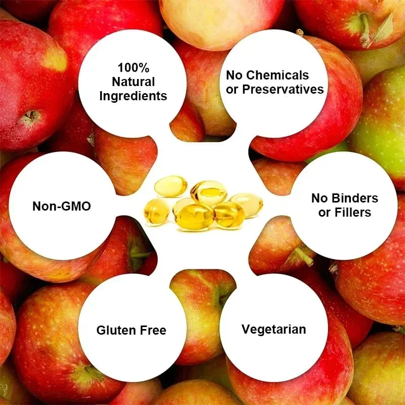 Apple Cider Vinegar Capsules - Fat Burning Appetite Suppressant Weight Management DetoxSupplements — image 5