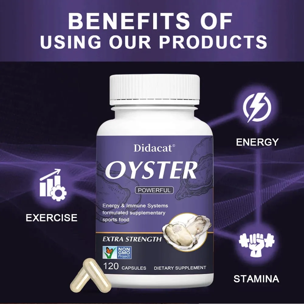 Oyster Extract - Support Athletic Performance Motivation and Immunity Nutritional Supplement 120 Capsules — image 6