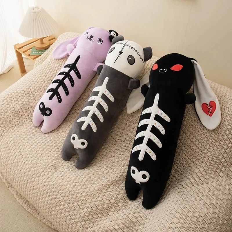 60 cm Horror Goth Peluche Coniglio Panda Peluche Simpatico Corpo Cuscino Halloween Party Decor Regalo Divertente Per Ragazza Ragazzo — image 3