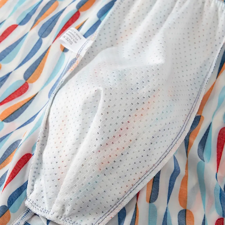 Boxer décontracté à motifs colorés pour hommes, sous-vêtements amples et confortables, surdimensionnés, taille élastique, 4/5 pièces