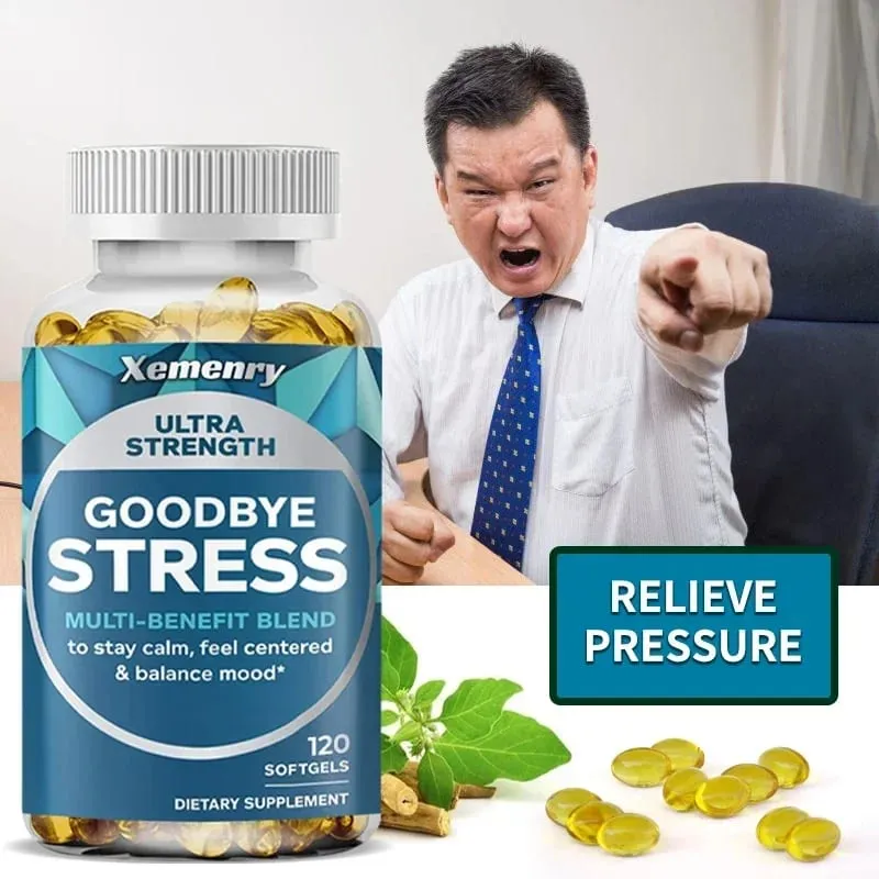 Stress Relief Capsules with GABA L-Theanine Gluten-Free and Non-GMO — image 1