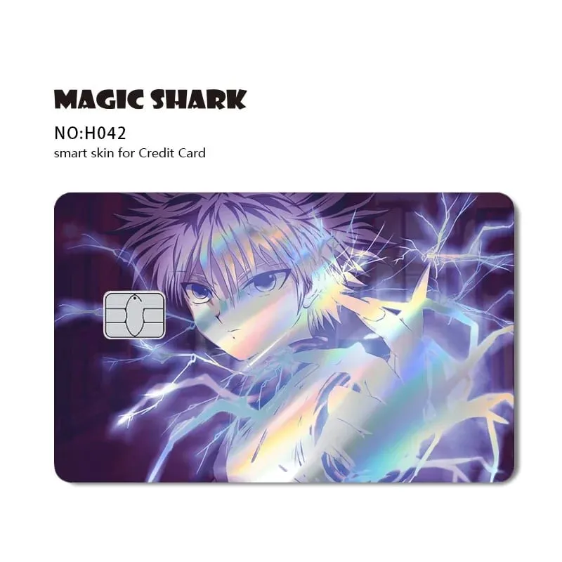 Magic Shark Mcloving Spider Anime Shinny Laser Holographic Matte Skin Film Sticker for Debit Bank Credit Card — image 9