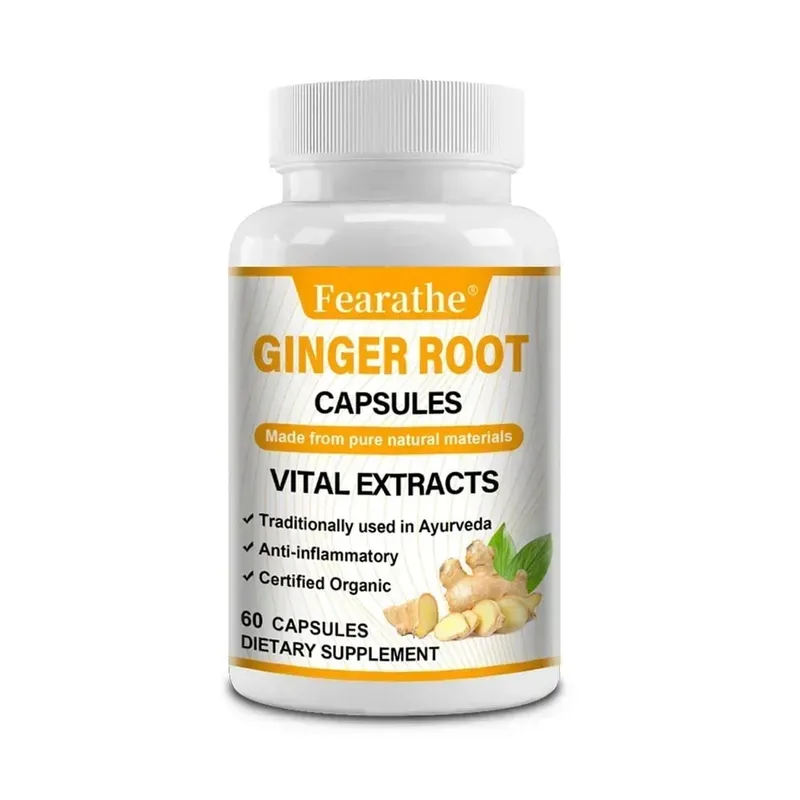 Organic Ginger Root Capsules 1200mg - na may Black Pepper Extract Para sa Joint Health Anti-Inflammation Muscle Immune Health — image 9