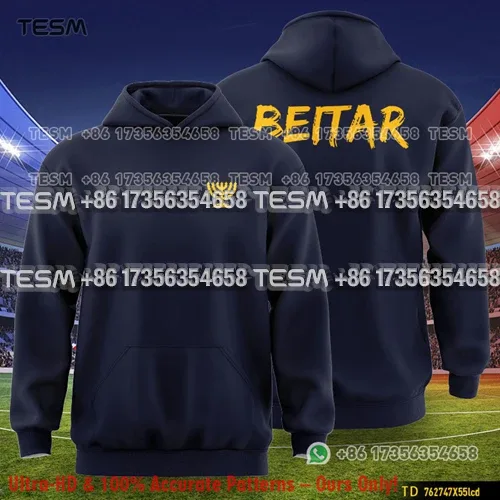 Men Beitar Gothic Font Print Hoodie Oversized Street Hip Hop Pullover Sweatshirt Casual Long Sleeve Hooded Sweatshirts Men Women — image 14