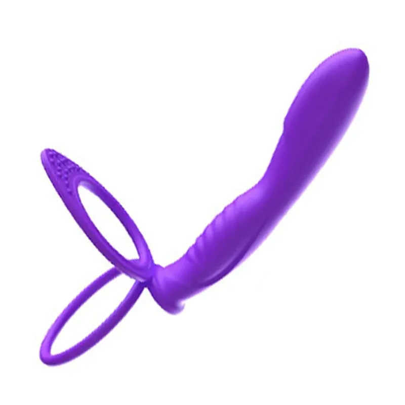 Double Penetration Anal Plug Vibrator Dildo Cock Ring Butt Plug For Men Strap On Penis Vagina Plug Adult Sex Toys For Couples