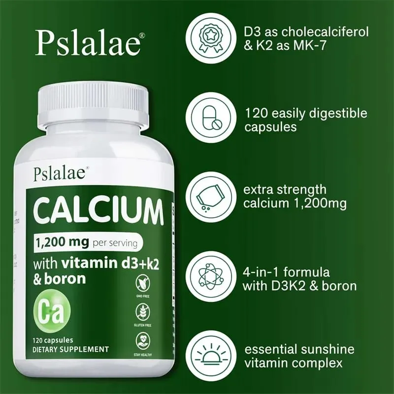 Calcium 1 200 Mg with Vitamin D3 for Women & Men - Improves Absorption Supports Bone Immune and Heart HealthSupplements — image 1