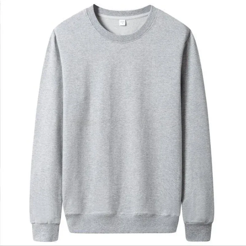 Hoodie Warna Solid Tipis Modis Pria Ideal untuk Pakaian Jalanan Pullover Kasual Musim Gugur
