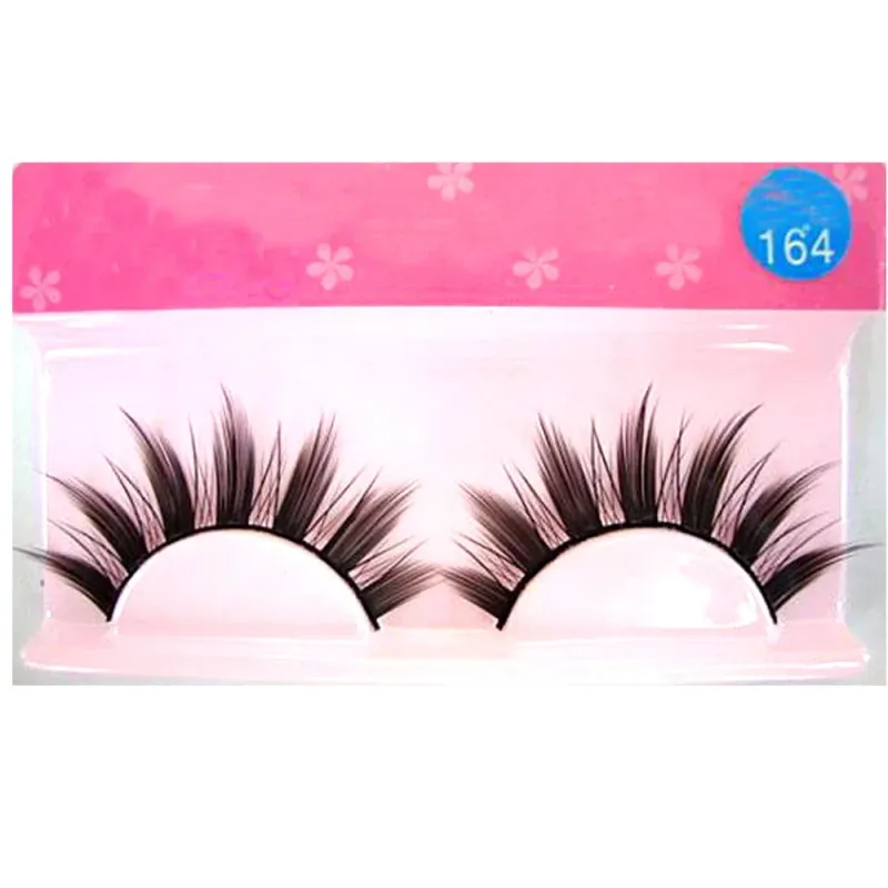 White Eyelashes Cosplay Makeup Natural Long Cross Strip False Eye Lashes — image 4