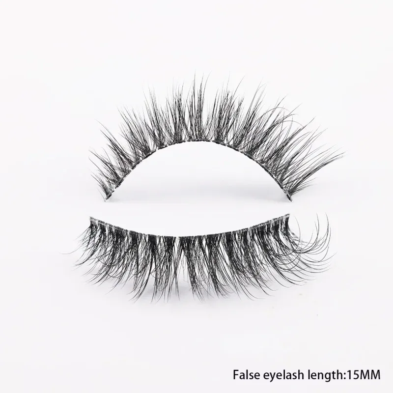 3D Mink Lashes Transparent Band False Eyelashes Natural Fake Eyelash Anime Winged Clear Band Lashes Manga Lashes Makeup — image 11