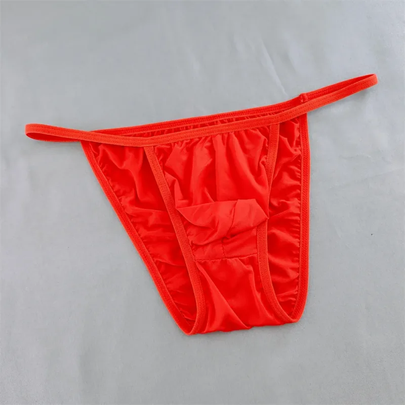 Ice Silk Briefs Men Underwear Solid Color Male Underpants Ultra-Thin Seamless Panties Thin Belt Low Waist — image 5