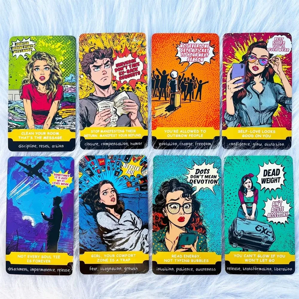 54 Card Deck 13x8cm Size BLOCKED & BLESSED ，A SASSY ORACLE DECK FOR Modern Healing Cards Set Card Games
