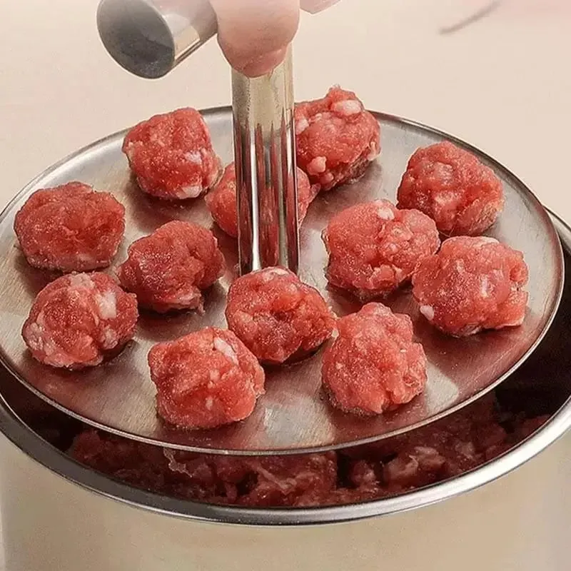 Press Meatball Maker Stainless Steel Meatball Maker Meat Balls Manual Multi-functional Maker Tool Household Kitchen Manual Mold — image 3