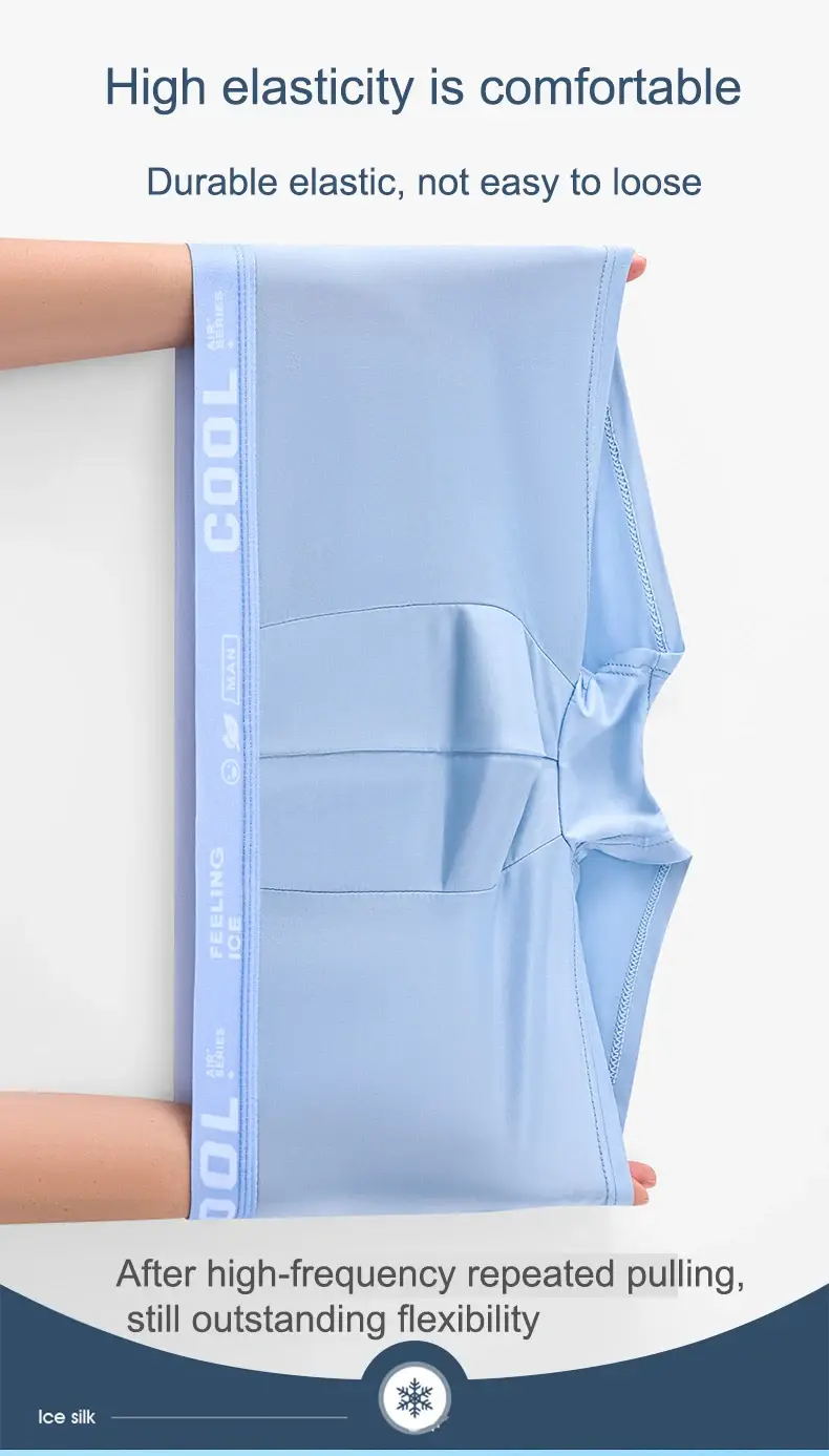Boxers Ice Silk Man Underwear Graphene Men Underpants Breathable Comfortable Men's Panties Ultrathin Shorts Trunk Plus Size 6XL — image 7