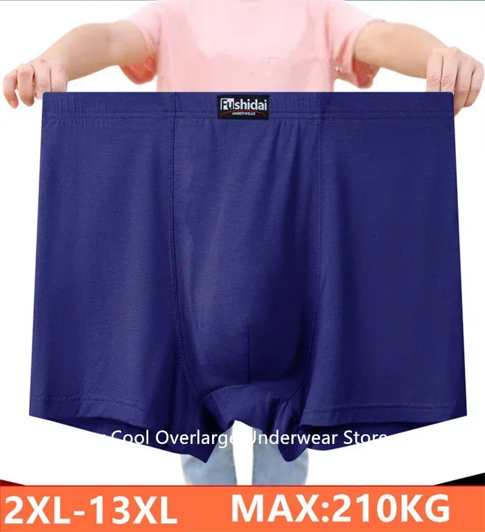 Boxershorts Mannen Modale Slipje 200KG Zacht 13XL Mannelijke Ondergoed Plus Size 12XL Jumbo Onderbroek Losse 9XL 5XL Rood Zwart grote Boxers